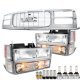 GMC Sierra 2500 1988-1993 Chrome Grille Headlights LED Bulbs Complete Kit Conversion