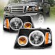 Ford Ranger 2001-2011 Halo Headlights Black