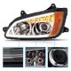 Kenworth T700 2011-2015 Clear Projector Headlights LED DRL