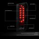 Ford F250 1989-1997 Black Smoked LED Tail Lights