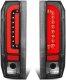 Ford F250 1989-1997 Black LED Tail Lights Red Tube