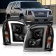 GMC Yukon Denali 2007-2014 Black LED DRL Projector Headlights