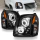 GMC Yukon Denali 2007-2014 Black Projector Headlights Halo