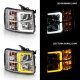 Chevy Silverado 3500HD 2007-2014 DRL Tube Projector Headlights LED DRL Dynamic Signal
