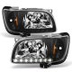Toyota Tacoma 2001-2004 Black Euro Headlights with Corner Lights