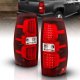 Chevy Avalanche 2007-2014 Red and Clear LED Tail Lights