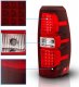 Chevy Avalanche 2007-2014 Red and Clear LED Tail Lights
