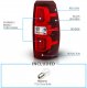 Chevy Avalanche 2007-2014 Red and Clear LED Tail Lights