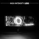 Dodge Ram 1994-2001 Clear Projector Headlights Halo and LED