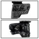 Ford F150 2009-2014 Smoked Halo Projector Headlights LED DRL