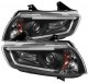 Dodge Charger 2011-2014 Black Projector Headlights LED DRL