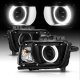 Chevy Camaro 2010-2013 Black Projector Headlights with Halo