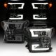 Ford F150 2015-2017 Smoked Projector Headlights LED DRL Tube