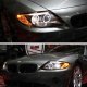 BMW Z4 2003-2008 Black Halo HID Projector Headlights