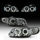 Pontiac GTO 2004-2006 Clear Dual Halo Projector Headlights with Integrated LED