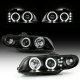 Pontiac GTO 2004-2006 Black Dual Halo Projector Headlights
