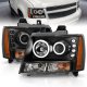 Chevy Suburban 2007-2014 Black Projector Headlights Halo and LED