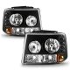 Chevy Silverado 1999-2002 Black Headlights and Bumper Lights Conversion with LED
