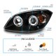 Pontiac Pursuit 2005-2006 Projector Headlights Black Halo LED