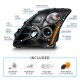 Nissan Sentra 2007-2009 Black Projector Headlights Halo LED