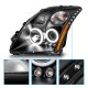 Nissan Sentra 2007-2009 Black Projector Headlights Halo LED