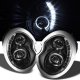 Mini Cooper 2002-2006 Black Halo Projector Headlights with LED Daytime Running Lights