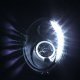 Mini Cooper 2002-2006 Black Halo Projector Headlights with LED Daytime Running Lights