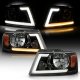 Ford F150 2004-2008 Black Euro Headlights LED DRL Dynamic Signal