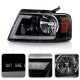 Ford F150 2004-2008 Black Euro Headlights LED DRL Dynamic Signal