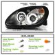 Mercedes Benz SLK 1998-2004 Black Dual Halo Projector Headlights