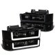 GMC Sierra 3500 1994-1998 Black Smoked LED DRL Headlights Bumper Lights