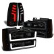 Chevy 3500 Pickup 1988-1993 Black Smoked DRL Headlights Set Custom Tube LED Tail Lights