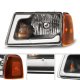 Ford Ranger 2001-2011 Black LED DRL Headlights Set