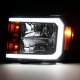 GMC Sierra 2500HD 2007-2013 Black LED DRL Headlights