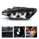 BMW 3 Series F30 Sedan 2012-2015 Black Halogen Projector Headlights LED Halo