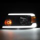 Ford F150 2004-2008 Black LED DRL Headlights