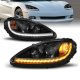Chevy Corvette 2005-2013 Black Projector Headlights LED DRL Switchback