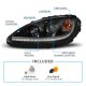 Chevy Corvette 2005-2013 Black Projector Headlights LED DRL Switchback