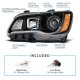 Chrysler 300 2011-2014 Black DRL Projector Headlights