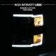 Chevy Silverado 1500 2014-2015 Black LED DRL Projector Headlights