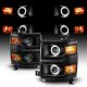 Chevy Silverado 1500 2014-2015 Black Halo Projector Headlights