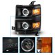 Chevy Silverado 1500 2014-2015 Black Halo Projector Headlights