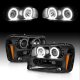 Chevy TrailBlazer 2002-2009 Black Halo Projector Headlights