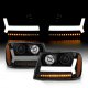 Chevy TrailBlazer LT 2006-2009 Black LED DRL Projector Headlights