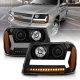 Chevy TrailBlazer LT 2006-2009 Black LED DRL Projector Headlights