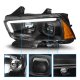 Dodge Charger 2011-2014 Black LED DRL Projector Headlights
