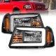 Ford Ranger 2001-2011 Black Headlights LED DRL