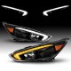 Ford Focus 2015-2018 Black Projector Headlights LED DRL Switchback Signals