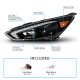 Ford Focus 2015-2018 Black Projector Headlights LED DRL Switchback Signals