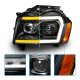 Jeep Grand Cherokee 2005-2007 Black Projector Headlights LED DRL Switchback Signals